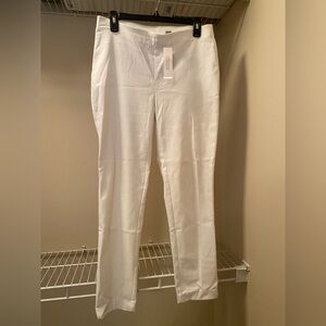 NWT Chico's Size 0 Reg Easywear Perfect Stretch Crepe Slim AK Pant Optic White